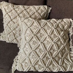 Macrame Pillows 20x20 Set of 2